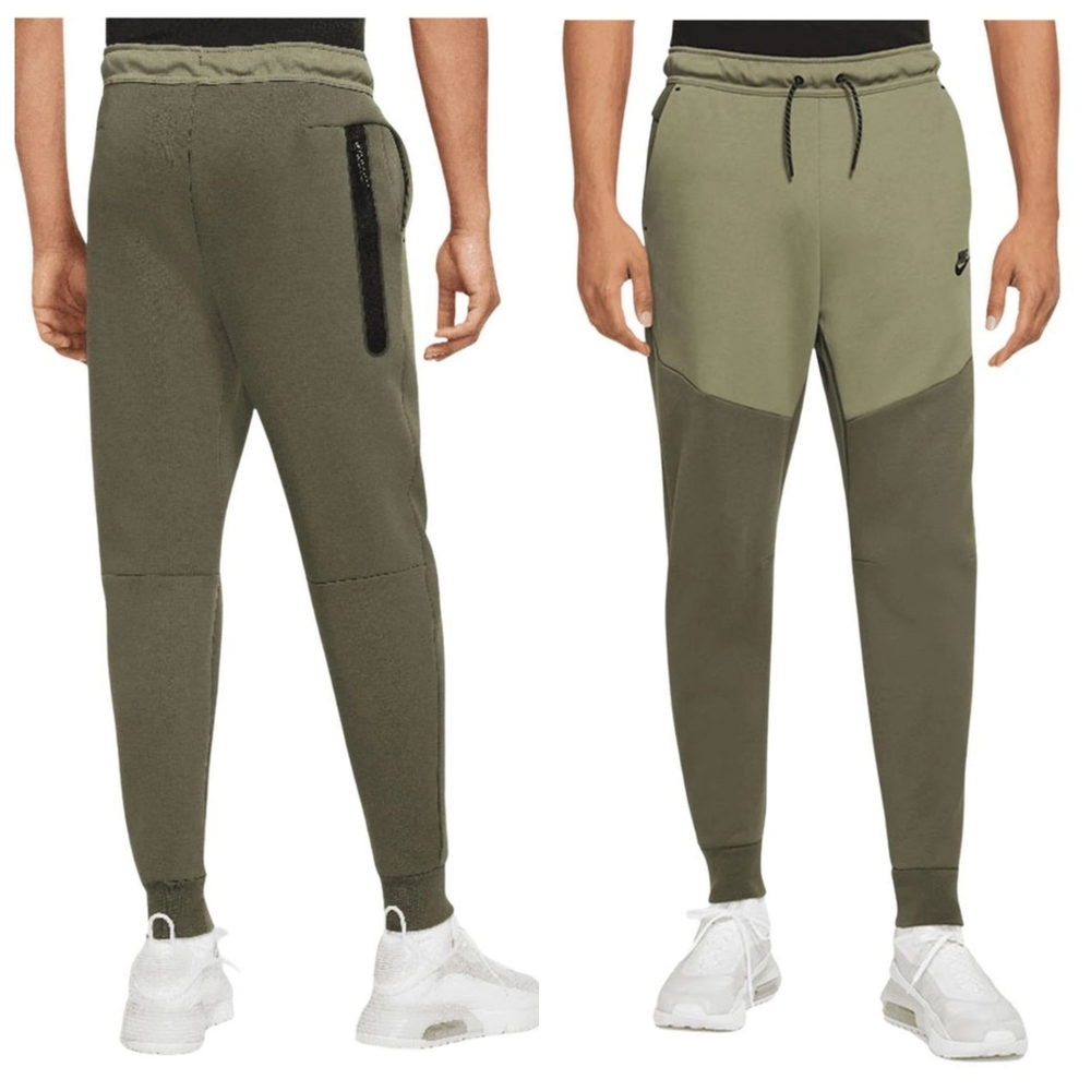 Nike Sportwear Tech Fleece Joggers CU4495-22 Men's Sweatpants‎ Green Gray Medium